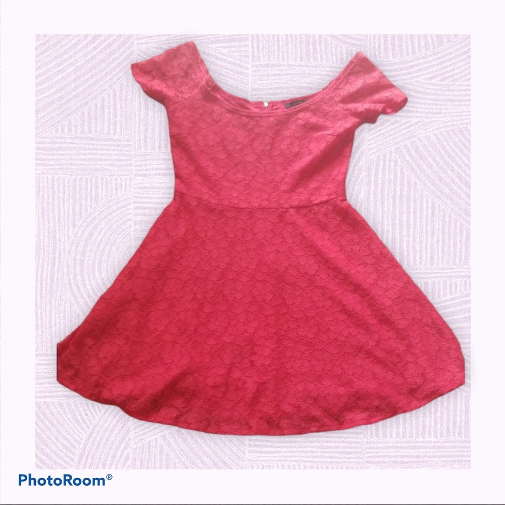 Red flower dress forever21 large